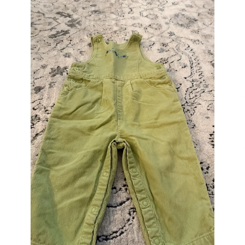 Vtg Floral Romper Pants One-Piece 12-18 M 90s Lands End Garden Cottagecore Bibs